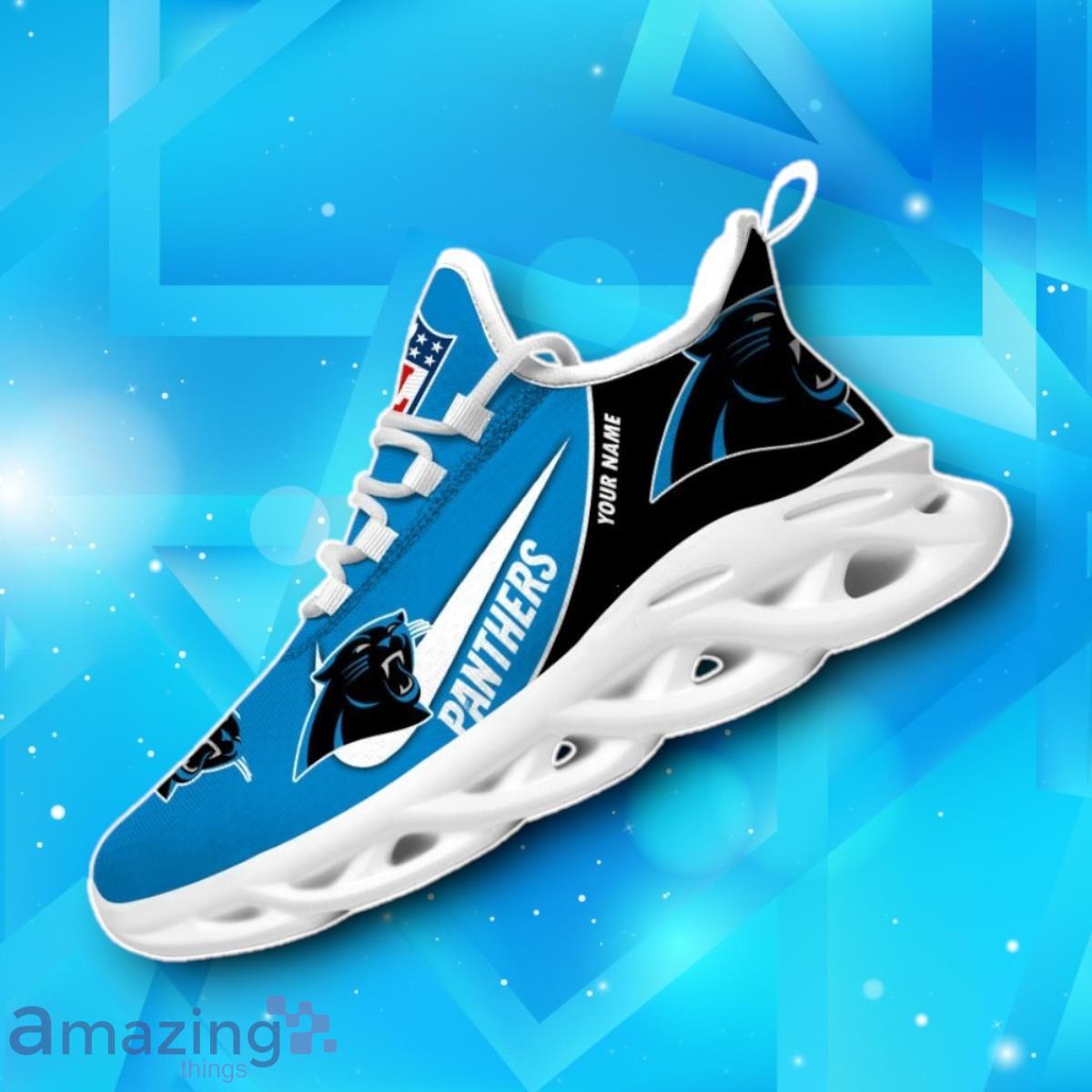 Carolina Panthers Custom Name Luxury NFL Max Soul Shoes Luxury Gift image Carolina Panthers Custom Name Luxury NFL Max Soul Shoes Luxury Gift Product Photo 2