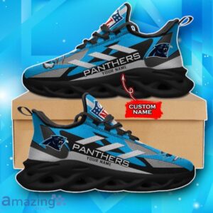 Carolina Panthers Custom Name NFL Max Soul Sneaker Luxury Gift image Carolina Panthers Custom Name NFL Max Soul Sneaker Luxury Gift Product Photo 2