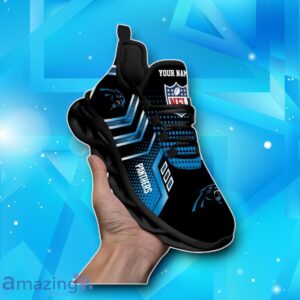 Carolina Panthers Custom Name NFL Metal Style Design Max Soul Shoes Luxury Gift Product Photo 2