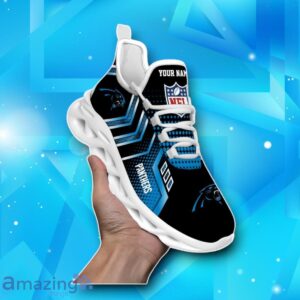 Carolina Panthers Custom Name NFL Metal Style Design Max Soul Shoes Luxury Gift Product Photo 1