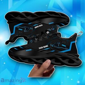 Carolina Panthers Custom Name NFL Sport Black Max Soul Shoes Luxury Gift Product Photo 2