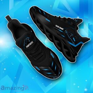 Carolina Panthers Custom Name NFL Sport Black Max Soul Shoes Luxury Gift Product Photo 1