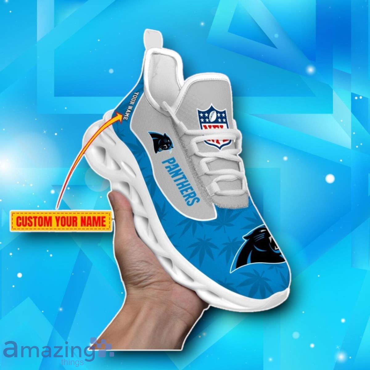 Carolina Panthers Custom Name Weed Limited Edition Max Soul Shoes Luxury Gift image Carolina Panthers Custom Name Weed Limited Edition Max Soul Shoes Luxury Gift Product Photo 2