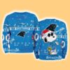 Carolina Panthers NFL Snoopy and Woodstock Cute Personalized Number Christmas Ugly Sweater New Gift Limited Edition