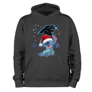 Carolina Panthers NFL Stitch Merry Christmas T Shirt Product Photo 1