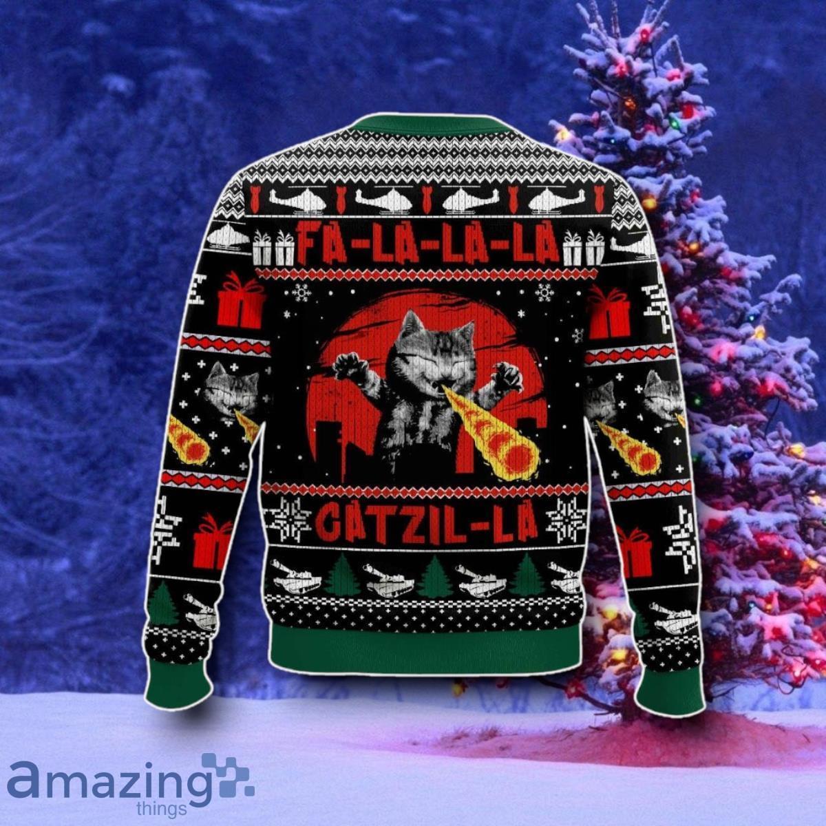 Catzila Ugly Sweater Style Gift image Catzila Ugly Sweater Style Gift Product Photo 2