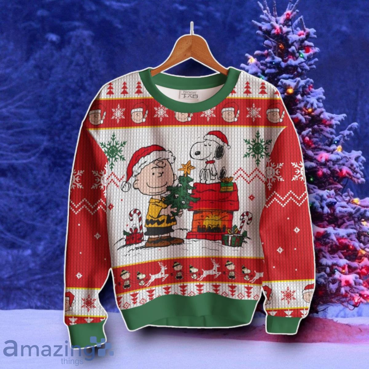 Charlie Brown And Snoopy Ugly Sweater Style Gift image Charlie Brown And Snoopy Ugly Sweater Style Gift Product Photo 2