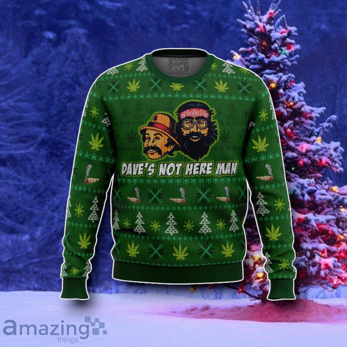 Cheech And Chong Ugly Christmas Sweater Style Gift image Cheech And Chong Ugly Christmas Sweater Style Gift Product Photo 1