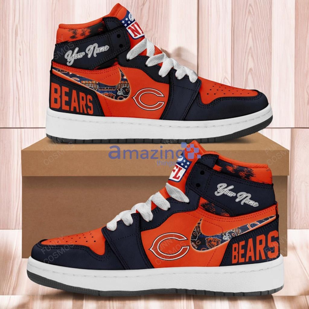 Chicago Bears Air Jordan 1 Sneakers Shoes For Fans image Chicago-Bears Air Jordan 1 Sneakers Shoes For Fans Product Photo 1