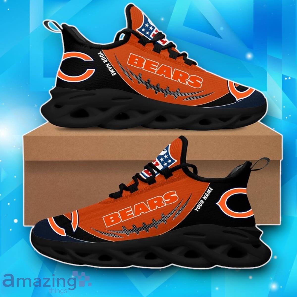 Chicago Bears Custom Name NFL Max Soul Shoes Luxury Gift image Chicago Bears Custom Name NFL Max Soul Shoes Luxury Gift Product Photo 2