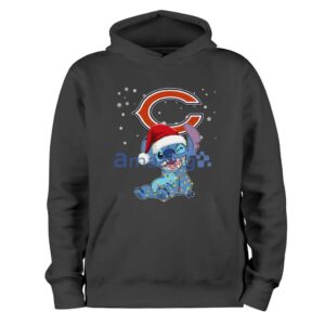 Chicago Bears NFL Stitch Merry Christmas T Shirt Product Photo 1