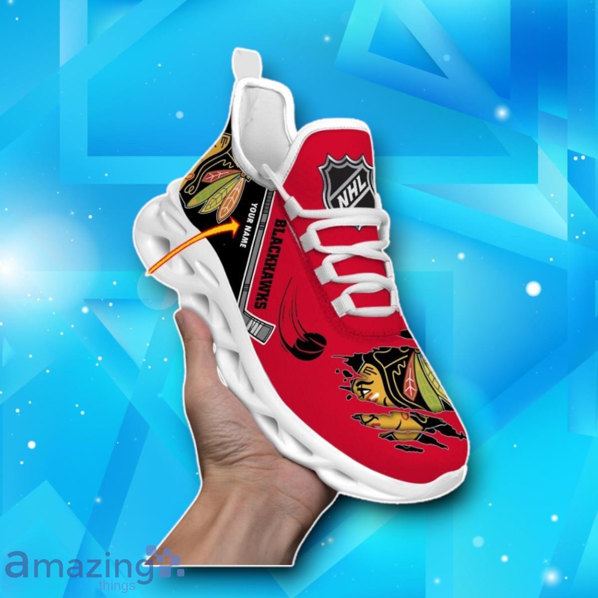 Chicago Blackhawks Custom Name NHL Max Soul Shoes Luxury Gift For Men And Women image Chicago Blackhawks Custom Name NHL Max Soul Shoes Luxury Gift For Men And Women Product Photo 2