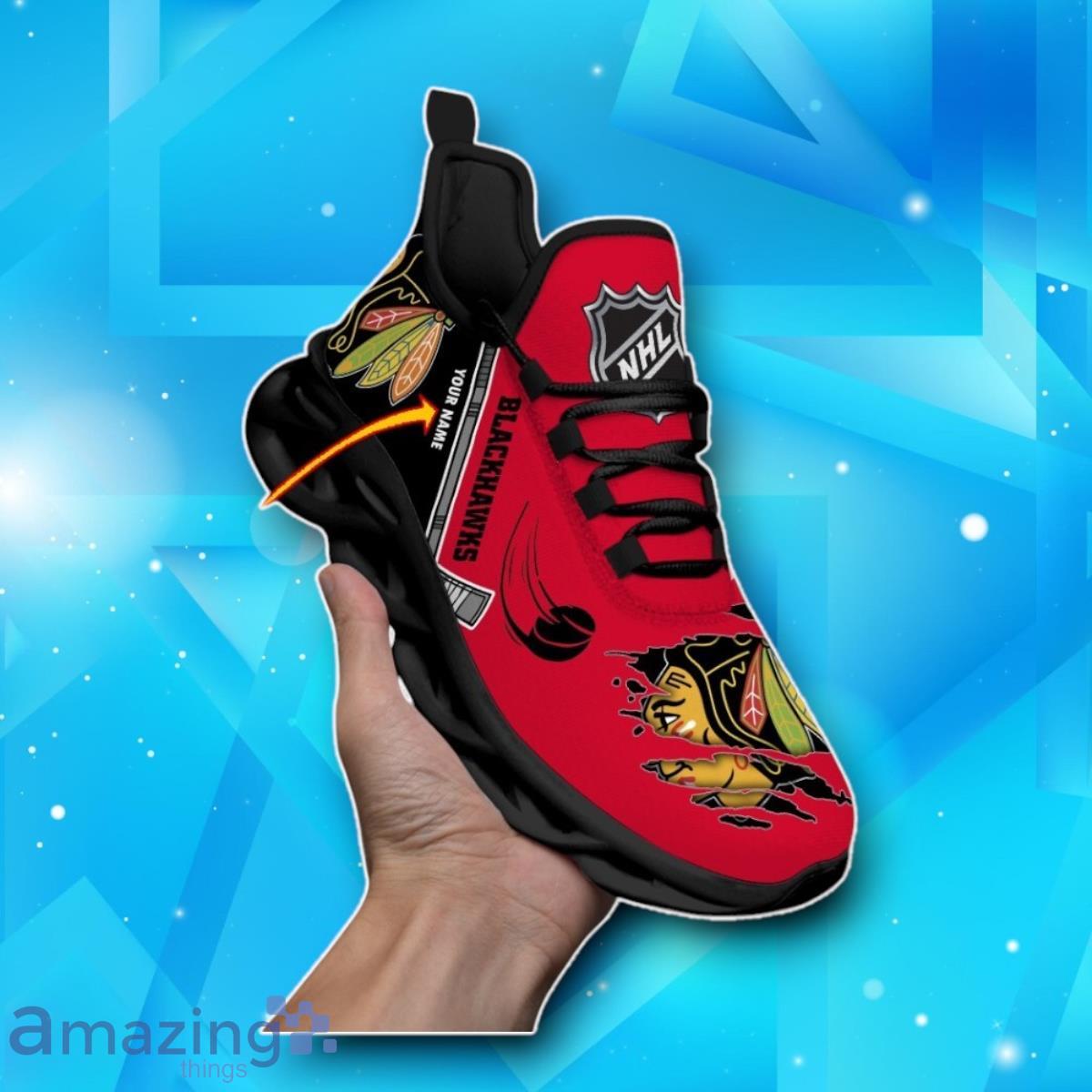Chicago Blackhawks Custom Name NHL Max Soul Shoes Luxury Gift For Men And Women image Chicago Blackhawks Custom Name NHL Max Soul Shoes Luxury Gift For Men And Women Product Photo 1