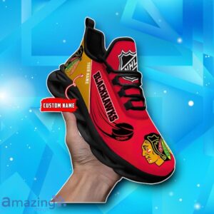 Chicago Blackhawks Custom Name NHL New Max Soul Shoes Luxury Gift image Chicago Blackhawks Custom Name NHL New Max Soul Shoes Luxury Gift Product Photo 2