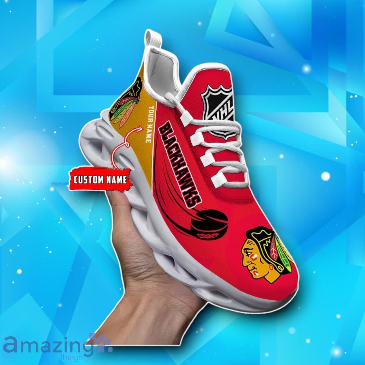 Chicago Blackhawks Custom Name NHL New Max Soul Shoes Luxury Gift image Chicago Blackhawks Custom Name NHL New Max Soul Shoes Luxury Gift Product Photo 1
