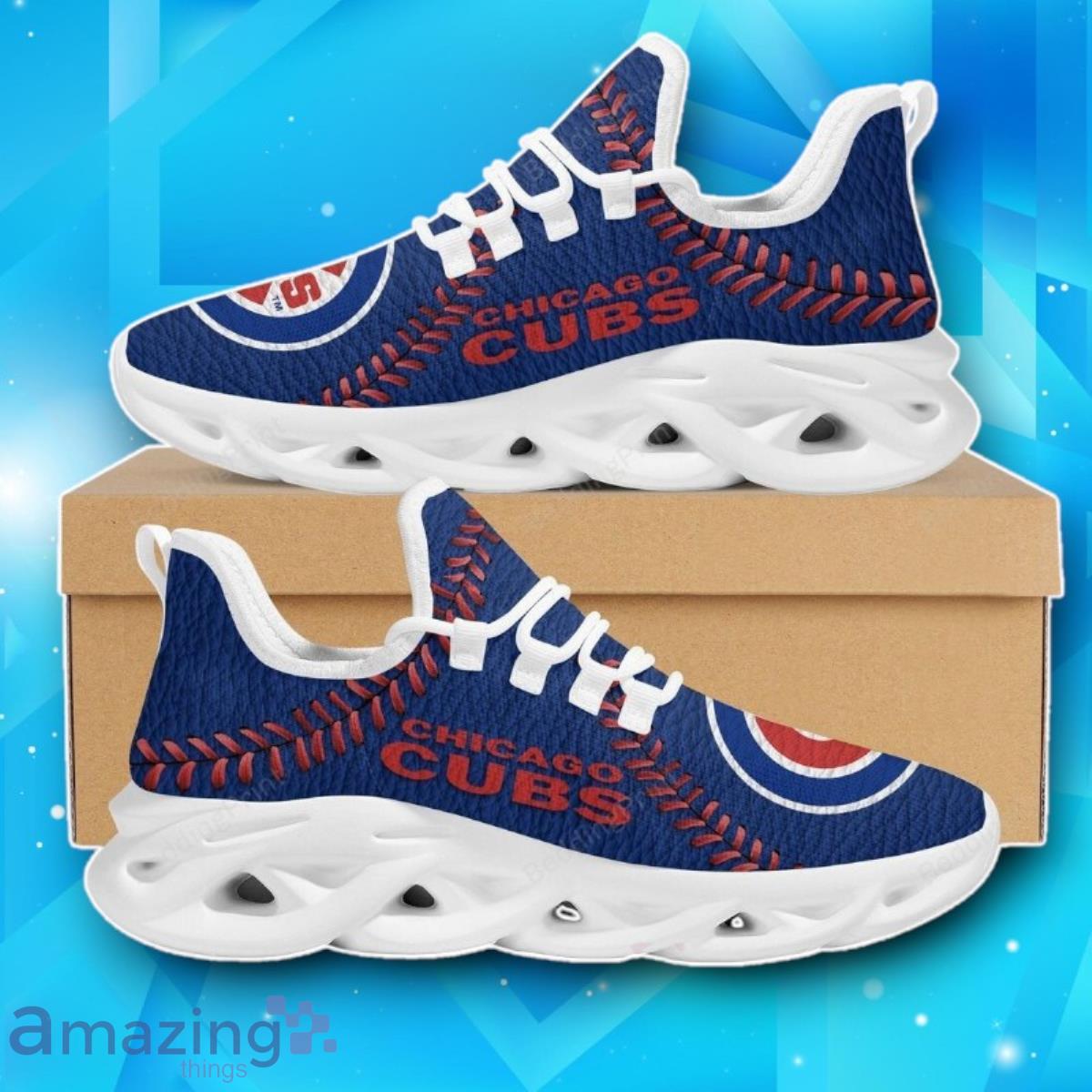 Chicago Cubs MLB Baseball Teams Blue Mix Orange Max Soul Shoes Luxury Gift image Chicago Cubs MLB Baseball Teams Blue Mix Orange Max Soul Shoes Luxury Gift Product Photo 1