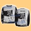 Chicago White Sox MLB Sporty Color Christmas Ugly Sweater Gift For Fans Custom Name