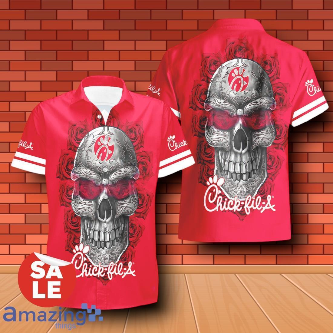 Chick Fil A Sukull Rose 3D Hawaiian Shirt & Shorts For Men Women image Chick-Fil-A Sukull Rose 3D Hawaiian Shirt & Shorts For Men Women Product Photo 2