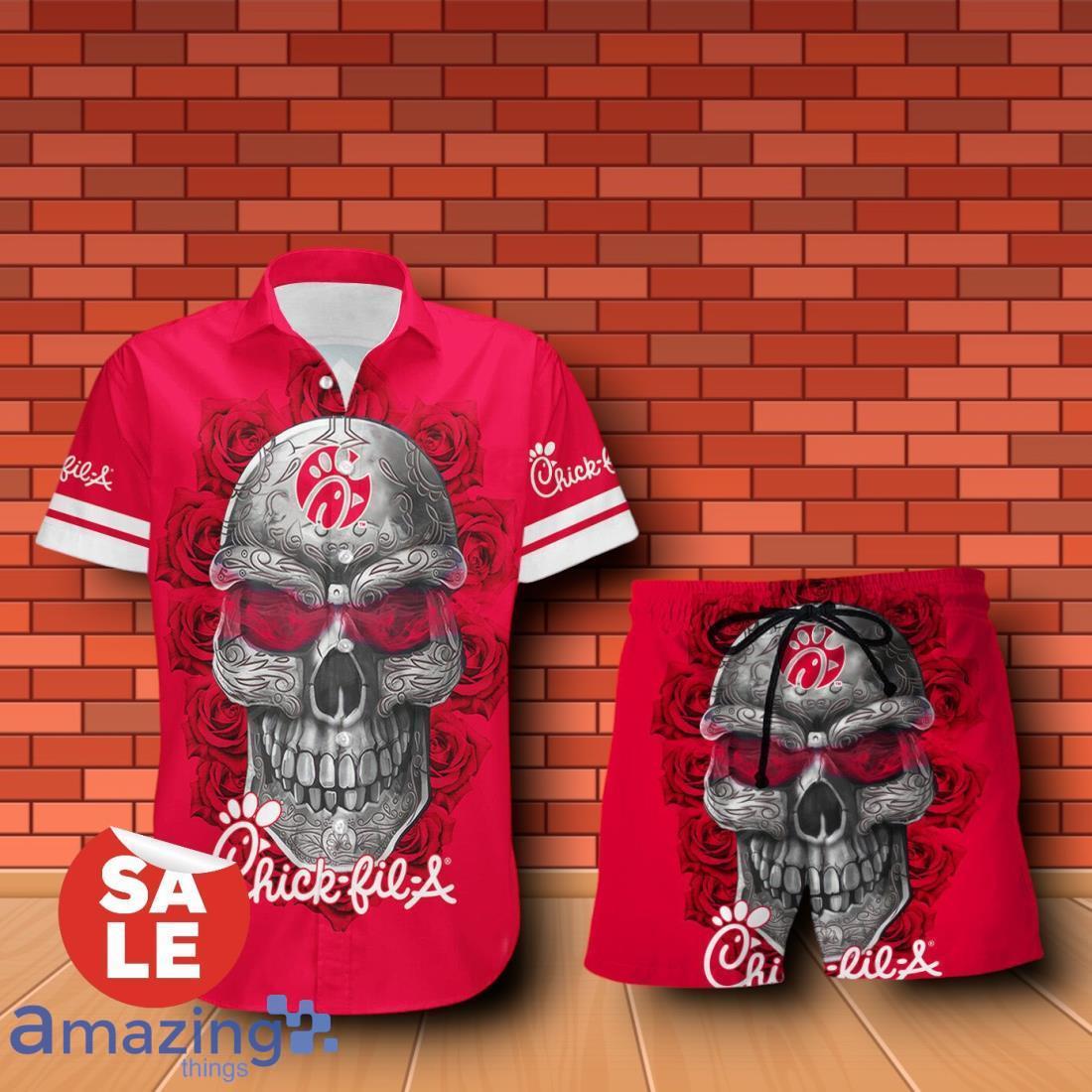 Chick Fil A Sukull Rose 3D Hawaiian Shirt & Shorts For Men Women image Chick-Fil-A Sukull Rose 3D Hawaiian Shirt & Shorts For Men Women Product Photo 1