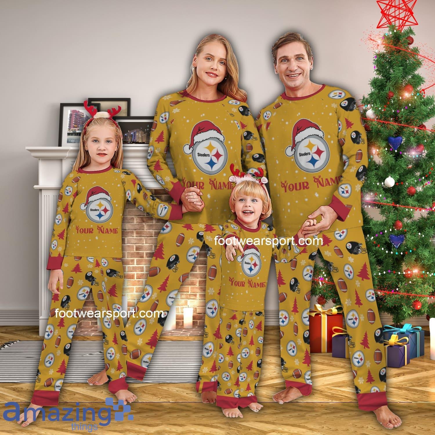 Chill Santa Hat Logo Pittsburgh Steeler Family Pajamas Set Christmas For Adults image Chill Santa Hat Logo Pittsburgh Steeler Family Pajamas Set Christmas For Adults - Chill Santa Hat Logo Pittsburgh Steeler Family Pajamas Set Christmas For Adults