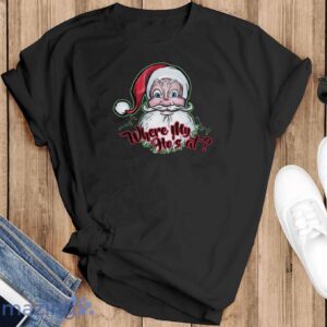 Christmas Funny Santa Shirt, Funny Gifts for Him, Cool Santa Claus Shirt - Black T-Shirt