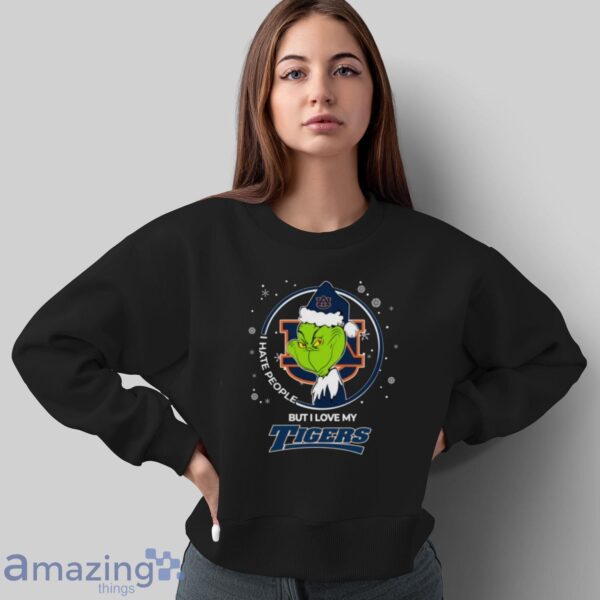 Christmas Grinch Santa I Hate People But I Love My Auburn Tigers Shirt Sweatshirt Hoodie - Sweatshirt