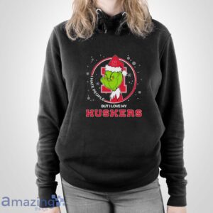 Christmas Grinch Santa I Hate People But I Love My Nebraska Cornhuskers Shirt Sweatshirt Hoodie - Unisex Pullover Hoodie