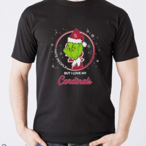 Christmas Grinch Santa I Hate People But I Love My St Louis Cardinals Shirt Sweatshirt Hoodie - Men T-Shirt