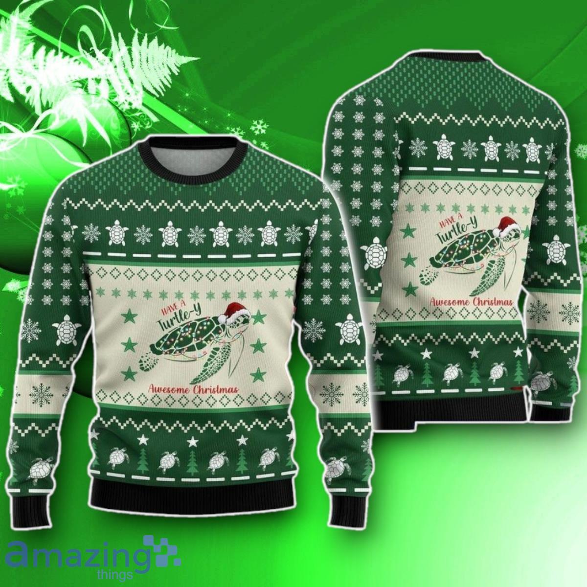 Christmas Have A Turtle Y Awesome Christmas Sweater Impressive Gift image Christmas Have A Turtle-Y Awesome Christmas Sweater Impressive Gift Product Photo 1