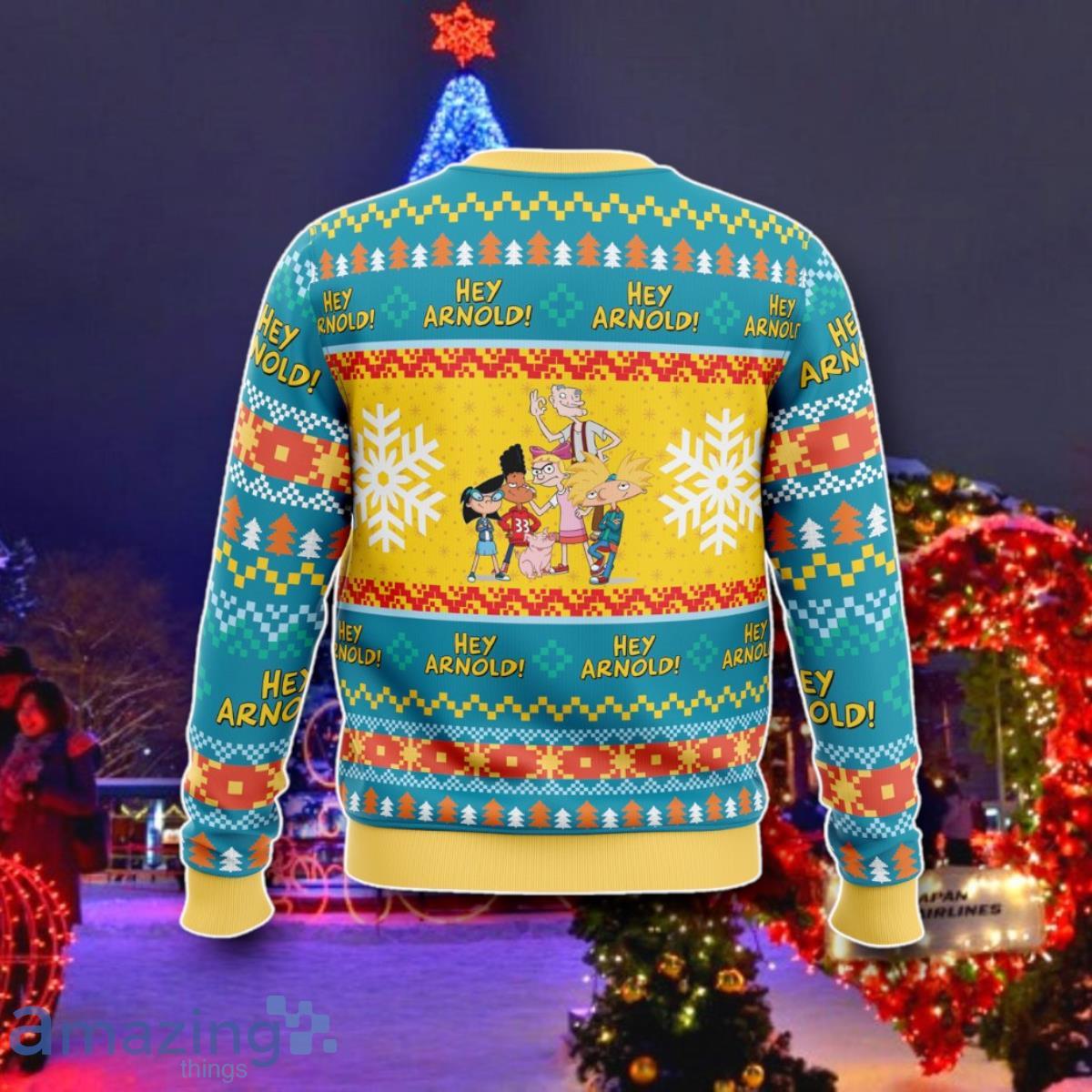 Christmas Hey Arnold! Nickelodeon Ugly Christmas 3D Sweater Best Gift image Christmas Hey Arnold! Nickelodeon Ugly Christmas 3D Sweater Best Gift Product Photo 2