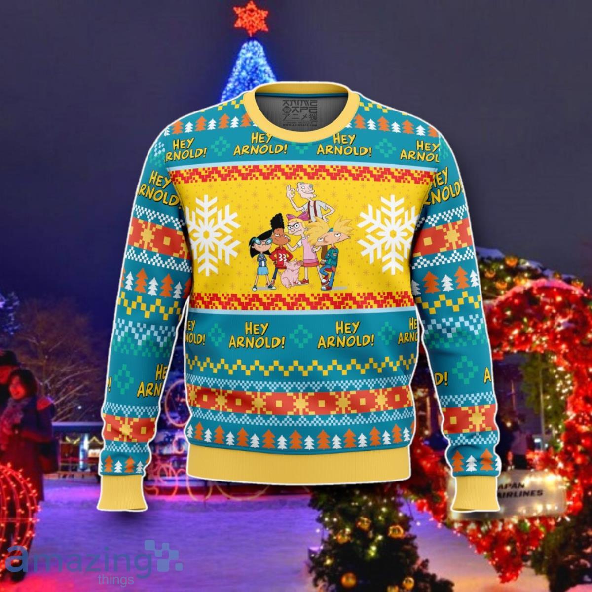 Christmas Hey Arnold! Nickelodeon Ugly Christmas 3D Sweater Best Gift image Christmas Hey Arnold! Nickelodeon Ugly Christmas 3D Sweater Best Gift Product Photo 1