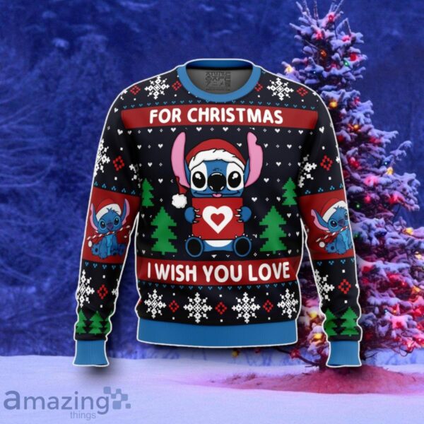 Christmas Love Stitch Ugly Christmas Sweater Style Gift Product Photo 1