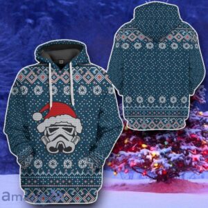 Christmas Mask Santa Ugly Sweater Red Custom Hoodie Apparel Style Gift Product Photo 2