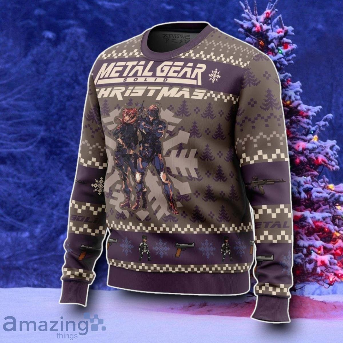 Christmas Metal Gear Solid Ugly Christmas Sweater Style Gift image Christmas Metal Gear Solid Ugly Christmas Sweater Style Gift Product Photo 2