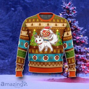 Christmas Mononoke Princess Mononoke Ugly Christmas Sweater Style Gift Product Photo 1