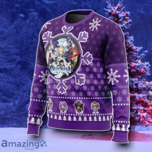 Christmas Quest Genshin Impact Ugly Christmas Sweater Style Gift Product Photo 2