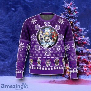 Christmas Quest Genshin Impact Ugly Christmas Sweater Style Gift Product Photo 1