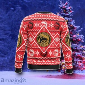 Christmas Red Ranger Power Rangers Ugly Christmas Sweater Style Gift Product Photo 2