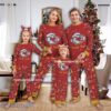 Christmas Santa Hat Logo Kansas City Chief Christmas Pajamas Set Family For Men Women Kids
