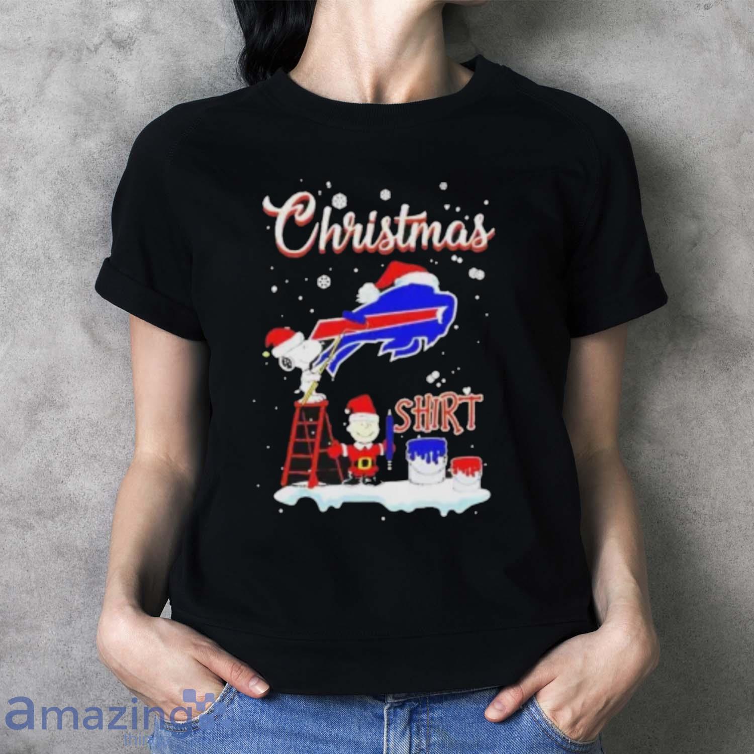 Christmas Snoopy and Charlie Brown Buffalo Bills T Shirt image Christmas Snoopy and Charlie Brown Buffalo Bills T-Shirt - Ladies T-Shirt