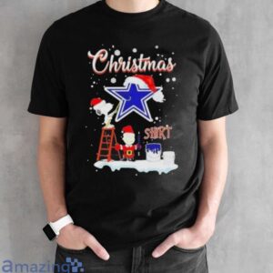 Christmas Snoopy and Charlie Brown Dallas Cowboys T-Shirt - Black Unisex T-Shirt