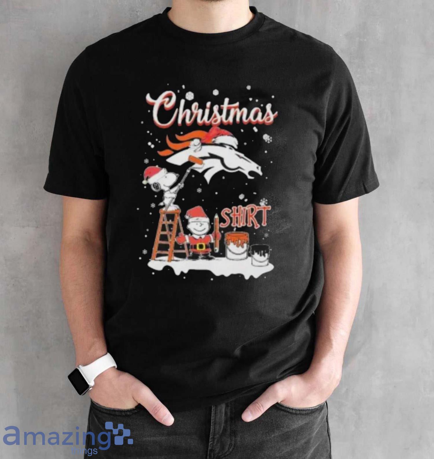 Christmas Snoopy and Charlie Brown Denver Broncos T Shirt image Christmas Snoopy and Charlie Brown Denver Broncos T-Shirt - Black Unisex T-Shirt