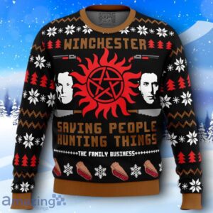 Christmas With The Winchesters Supernatural Ugly Christmas Sweater Product Photo 1