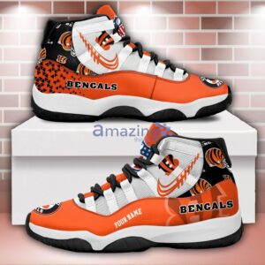 Cincinnati Bengals Air Jordan 11 Sneakers Custom Name Sport Team Shoes For Men And Women Product Photo 1