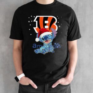 Cincinnati Bengals NFL Stitch Merry Christmas T Shirt Product Photo 3