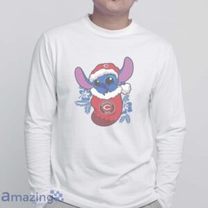 Cincinnati Reds Christmas Stitch In The Sock Funny Christmas MLB T-Shirt - White Sweatshirt