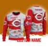 Cincinnati Reds MLB Custom Name Christmas Ugly Sweater 3D For Men Women
