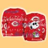 Cincinnati Reds MLB Snoopy and Woodstock Cute Personalized Number Christmas Ugly Sweater New Gift Limited Edition