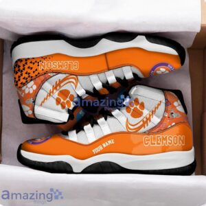 Clemson Tigers Air Jordan 11 Sneakers Custom Name Sport Team Shoes For Men And Women Product Photo 2
