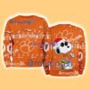 Clemson Tigers NCAA Snoopy and Woodstock Cute Personalized Number Christmas Ugly Sweater New Gift Limited Edition